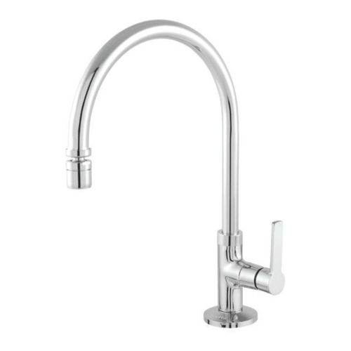 Torneira Coz. Mesa Bica Alta C/Arejador Articulado 1/4 Cristal Cromado