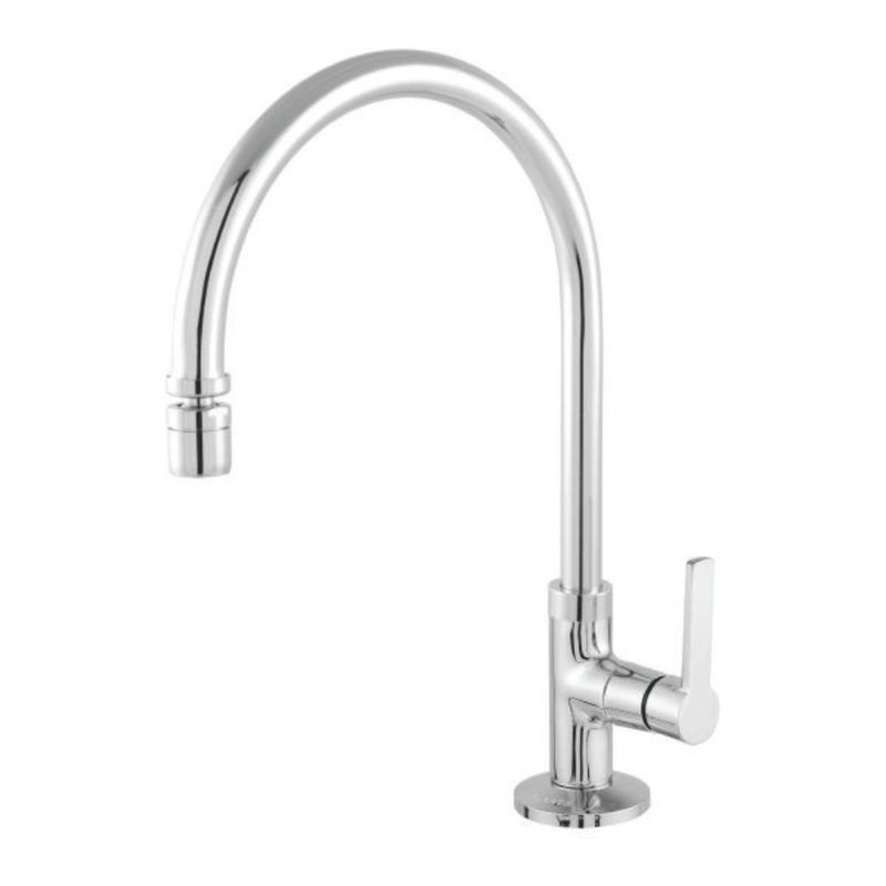 Torneira-Coz.-Mesa-Bica-Alta-C-Arejador-Articulado-1-4-Cristal-Cromado