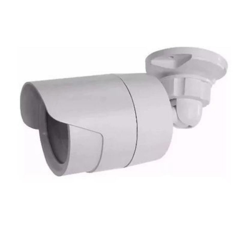 Camera-Falsa-Led-Bullet-Bivolt-Branca