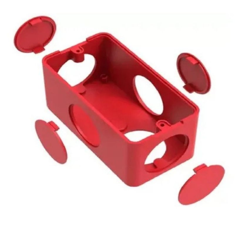 Condulete-PVC-Normal-5-Entradas--1-2--e-3-4--Vermelho-Masster