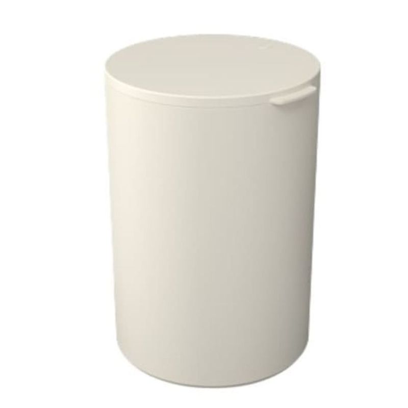 Lixeira-Serene-Redonda-5L-Bege-com-Tampa-Coza