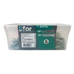 Caixa-Parafuso-Madeira-Philips-38x40mm-com-Bucha-SD-6mm-100-Pecas