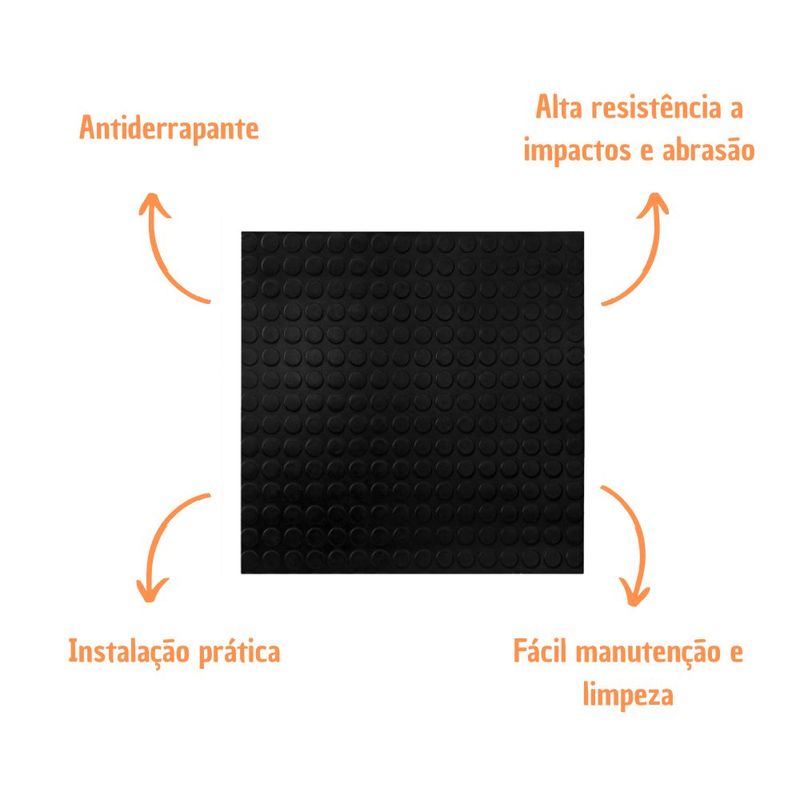 Piso-Emborrachado-Botao-Light-Preto-3mm-50x50cm