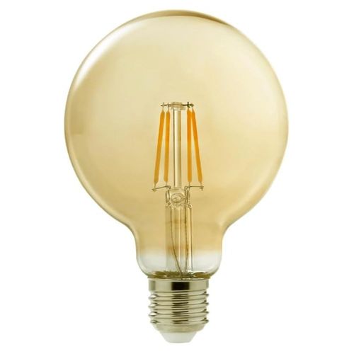 Lâmpada de LED Filamento Bulbo G95 4W E27 360 Lúmens Luz Âmbar