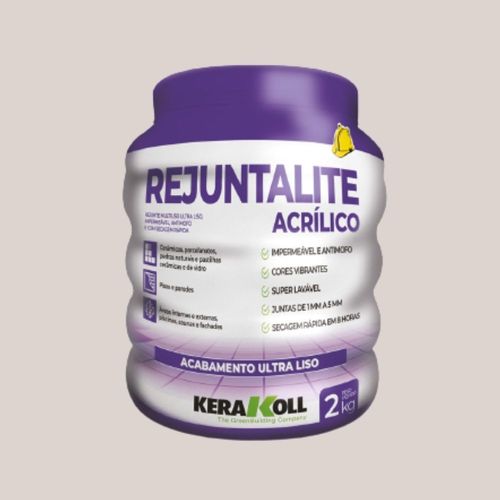 Rejunte Rejuntalite Acrílico Cinza Pérola 2kg Kerakoll