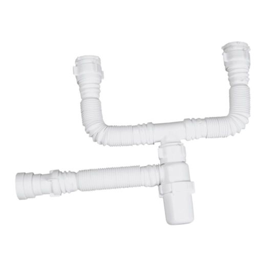 Sifão Copo Extensível Universal Duplo Branco Astra