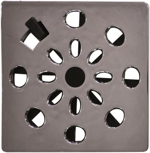 Grelha Quadrada Abre e Fecha ABS Cromada 10cm DN100 Astra