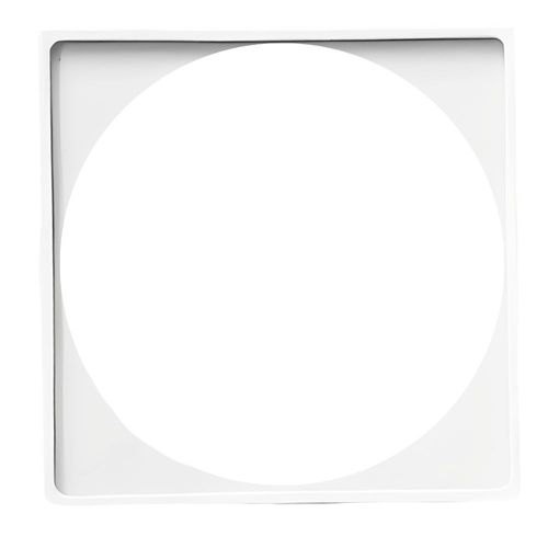 Porta Grelha Quadrado para Grelha Redonda PVC Branco DN100 Luconi