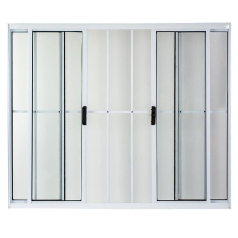 Janela-de-Correr-4-Folhas-com-Grade-Aluminio-Branco-100x150cm