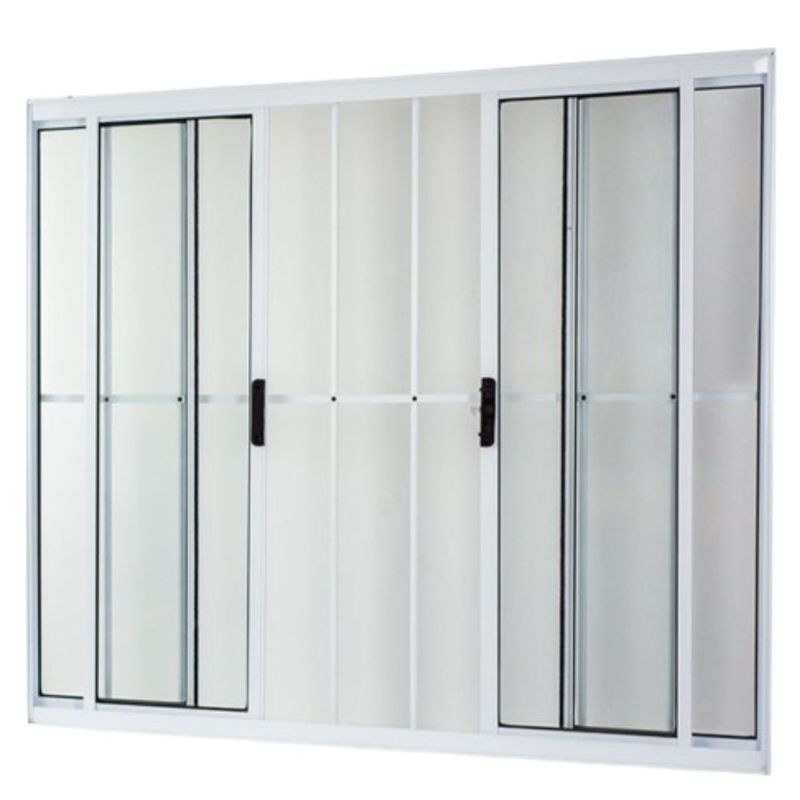 Janela-de-Correr-4-Folhas-com-Grade-Aluminio-Branco-100x150cm