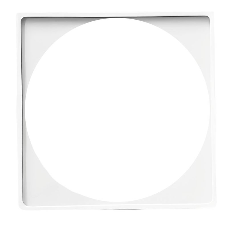 Porta-Grelha-Quadrado-para-Grelha-Redonda-PVC-Branco-DN150-Luconi