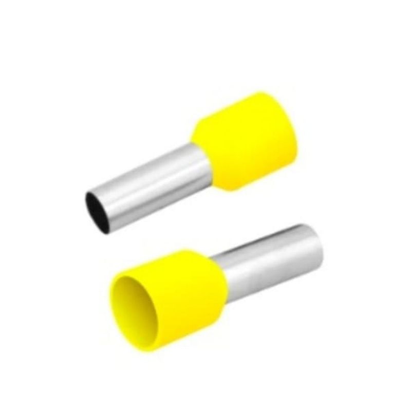 Terminal-Isolado-Tubular-Simples-6mm²-Amarelo-Eletrokit-20-Pecas