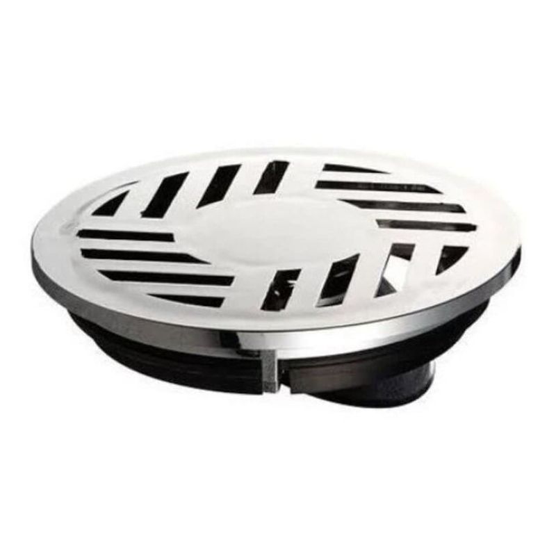 Grelha-Redonda-Fecho-Automatico-ABS-Cromada-10cm-DN100-Estrela