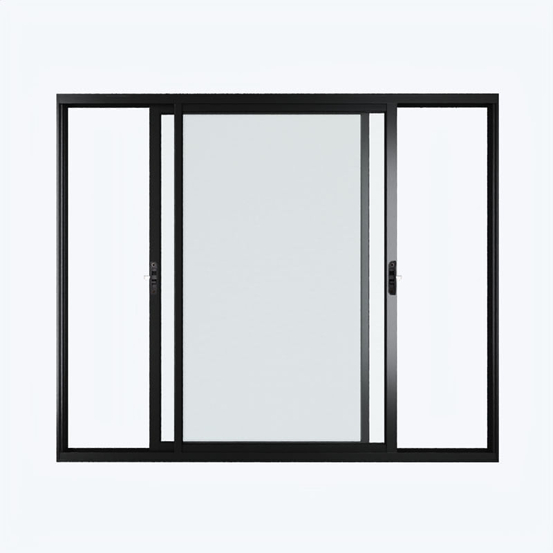 Janela-de-Correr-2-Folhas-sem-Grade-Aluminio-Preto-100x100cm