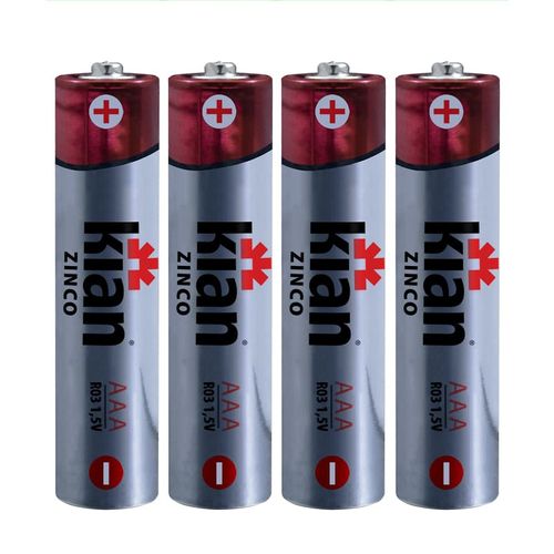Pilha de Zinco 1.5V Tipo AAA Blister com 4 unidades