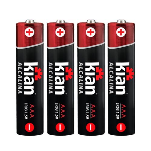 Pilha Alcalina 1.5V Tipo AAA Blister com 4 unidades
