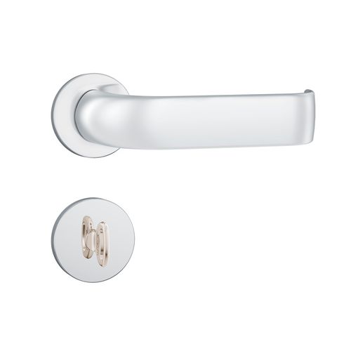 Fechadura Banheiro Roseta Redonda 1620/39 55MM Inox Cromado