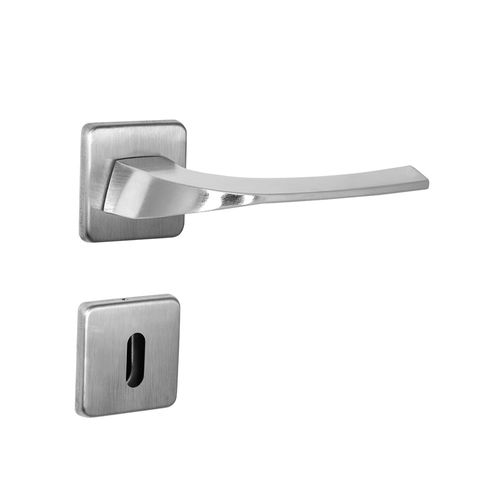 Fechadura Interna Roseta Quadrada Kiko 55mm Cromado Escovado