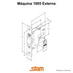 Fechadura-Externa-Roseta-Quadrada-Trinco-Rolete-1005-45mm-Cromada