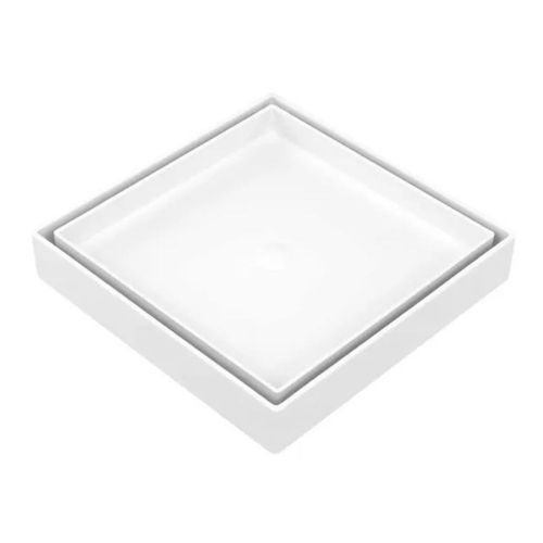 Ralo Invisível Quadrado Branco 13x13cm