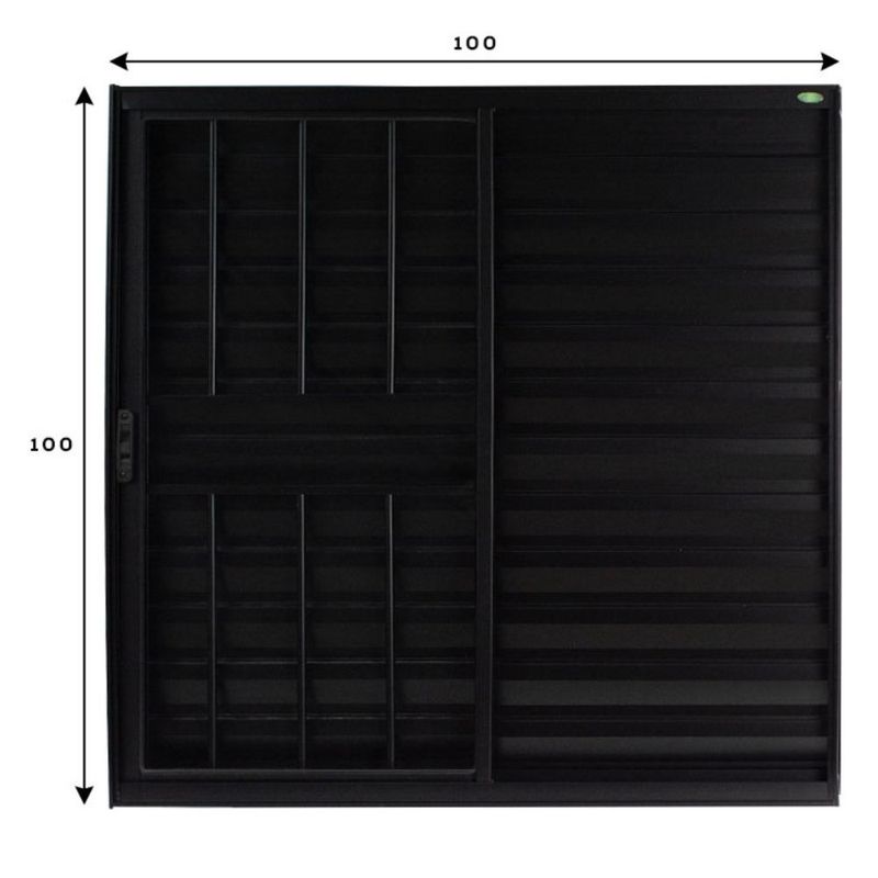 Veneziana-3-Folhas-com-Grade-Aluminio-Preto-100x100cm