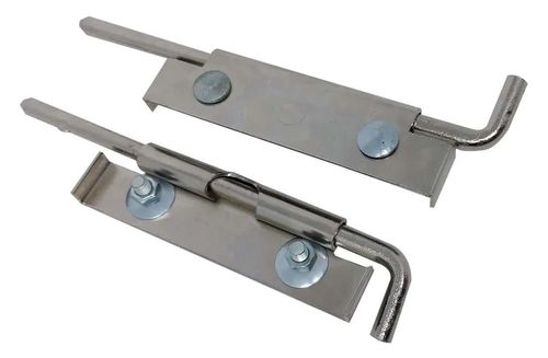 Trinco para Porta de Enrolar Lateral Interno Metal Cromado 02 Peças