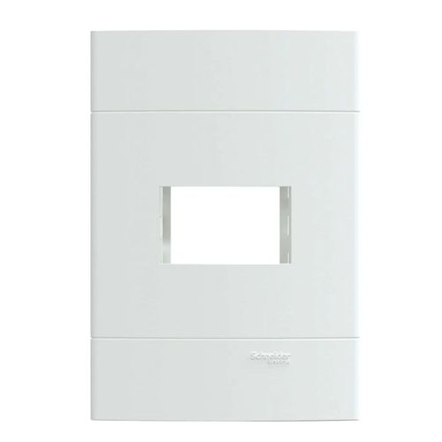 Placa 1 Posto 4x2 com Suporte Branca Fosco Lunare Up