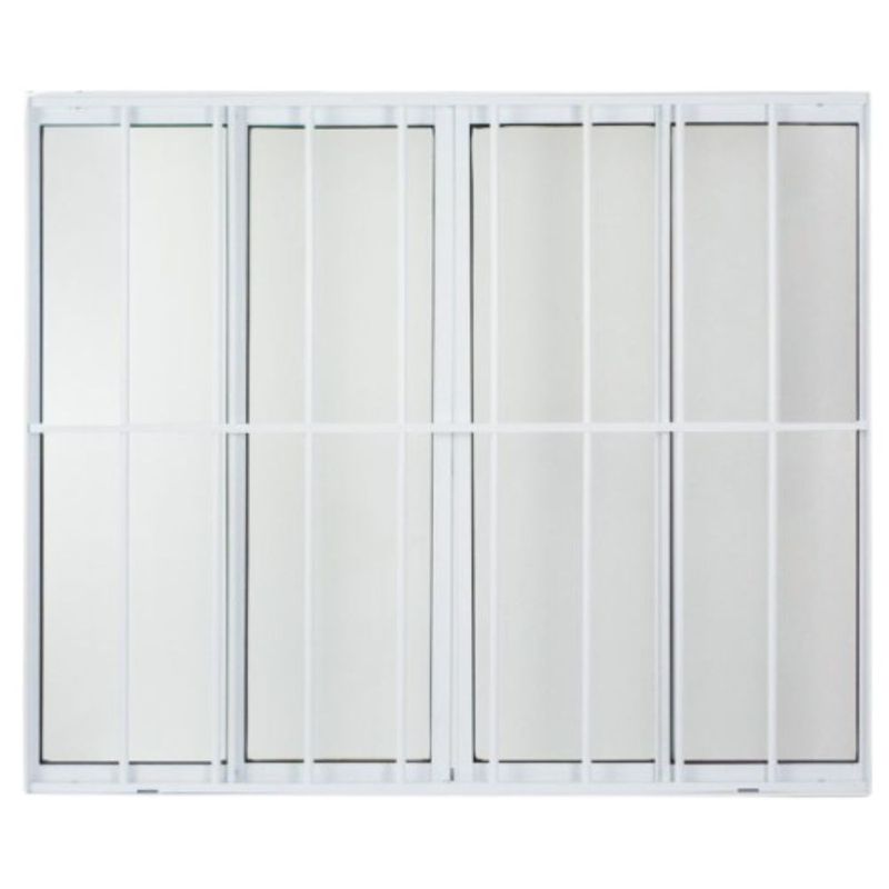 Janela-de-Correr-4-Folhas-com-Grade-Aluminio-Branco-100x150cm