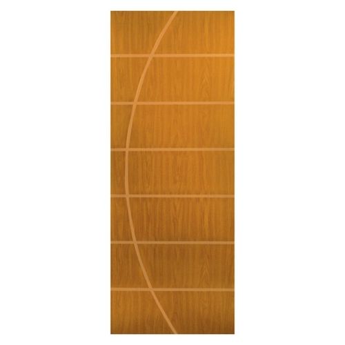 Folha de Porta Frisada Melamínica Colméia Neblina Mogno 210x70cm