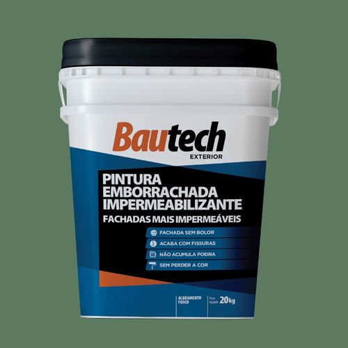 Tinta Acrílica Fosco Emborrachada Verde 20Kg Bautech