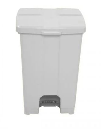 Lixeira Quadrada com Pedal Branco 30L Jsn
