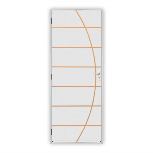 Kit Porta Frisada Colméia Neblina Ecomadeira Branco Esquerdo 212x65cm