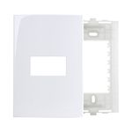 Placa-1-Posto-4x2-com-Suporte-Branco-Sleek
