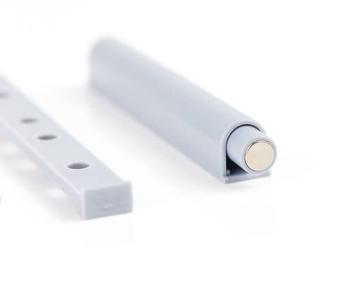 Fecho Pulsador Toque Push Open Ponta Magnética Cinza
