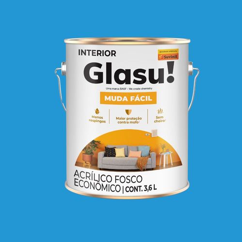 Tinta Econômica Acrílica Fosco Glasu Oceano 3,6L Suvinil
