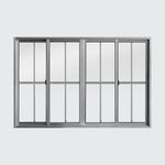 Janela-de-Correr-4-Folhas-com-Grade-Aluminio-Brilhante-100x150cm