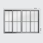 Janela-de-Correr-4-Folhas-com-Grade-Aluminio-Brilhante-100x150cm