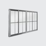 Janela-de-Correr-4-Folhas-com-Grade-Aluminio-Brilhante-100x150cm