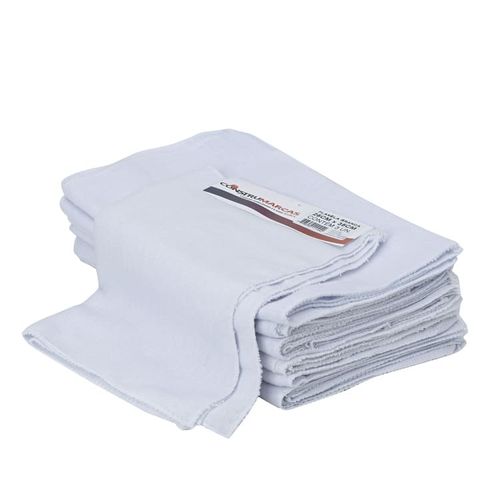 Flanela Branco 25x35cm com 3 un Construmarcas