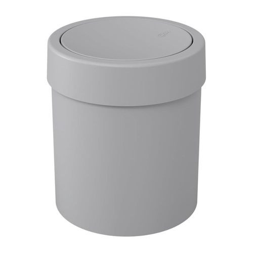 Lixeira Basculante 5,4L Cinza com Tampa Coza