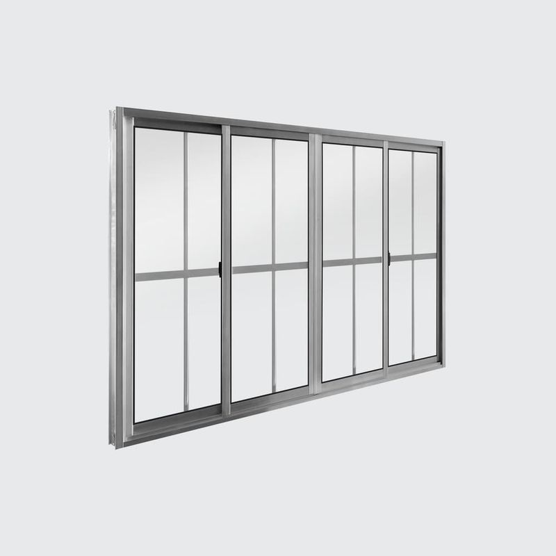 Janela-de-Correr-4-Folhas-sem-Grade-Aluminio-Brilhante-100x120cm