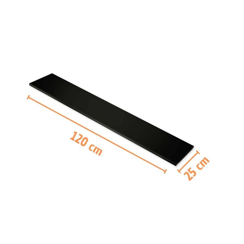 Prateleira-MDP-Preto-Com-Suporte-Invisivel-120x25cm