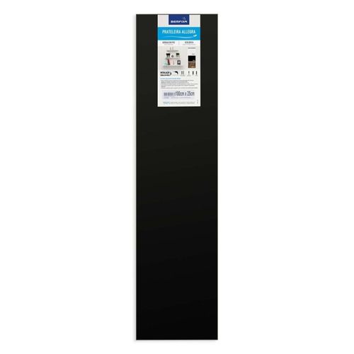 Prateleira MDP Preto sem Suporte 100x25x1,5cm