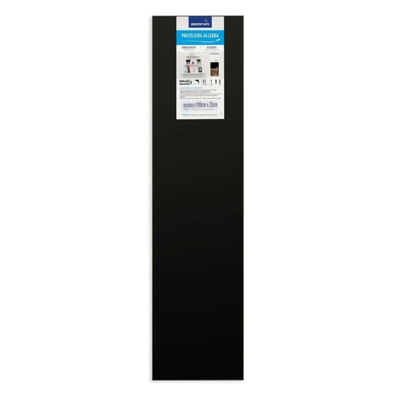 Prateleira-MDP-Preto-sem-Suporte-100x25x15cm