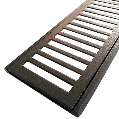Conjunto Grelha Pedestre Alumínio Preto 10X100cm LGMAIS