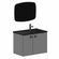 Kit Gabinete para BanheiroTarumã em Aço Cinza 60cm
