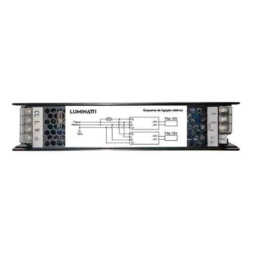 Driver para Fita Led 150W 12V 12,5 Amperes 220V