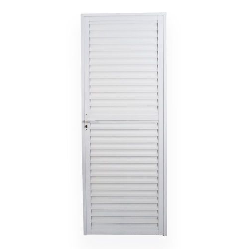 Porta Palheta Alumínio Branco Direito 210x80cm