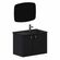 Kit Gabinete para Banheiro Tarumã em Aço Preto 60cm