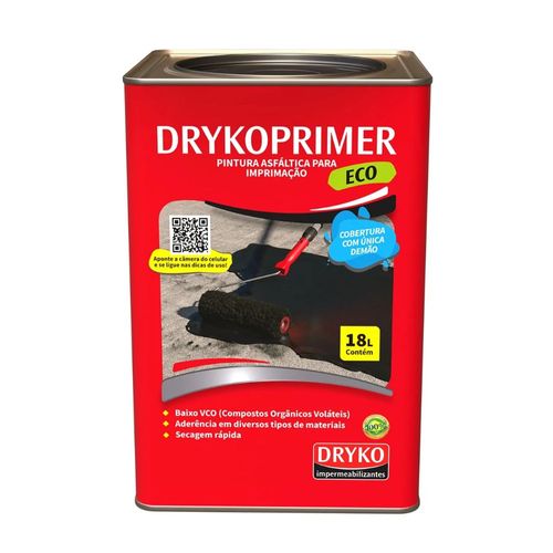 Pintura Asfáltica Impermeabilizante Drykoprimer Eco 18L Dryko